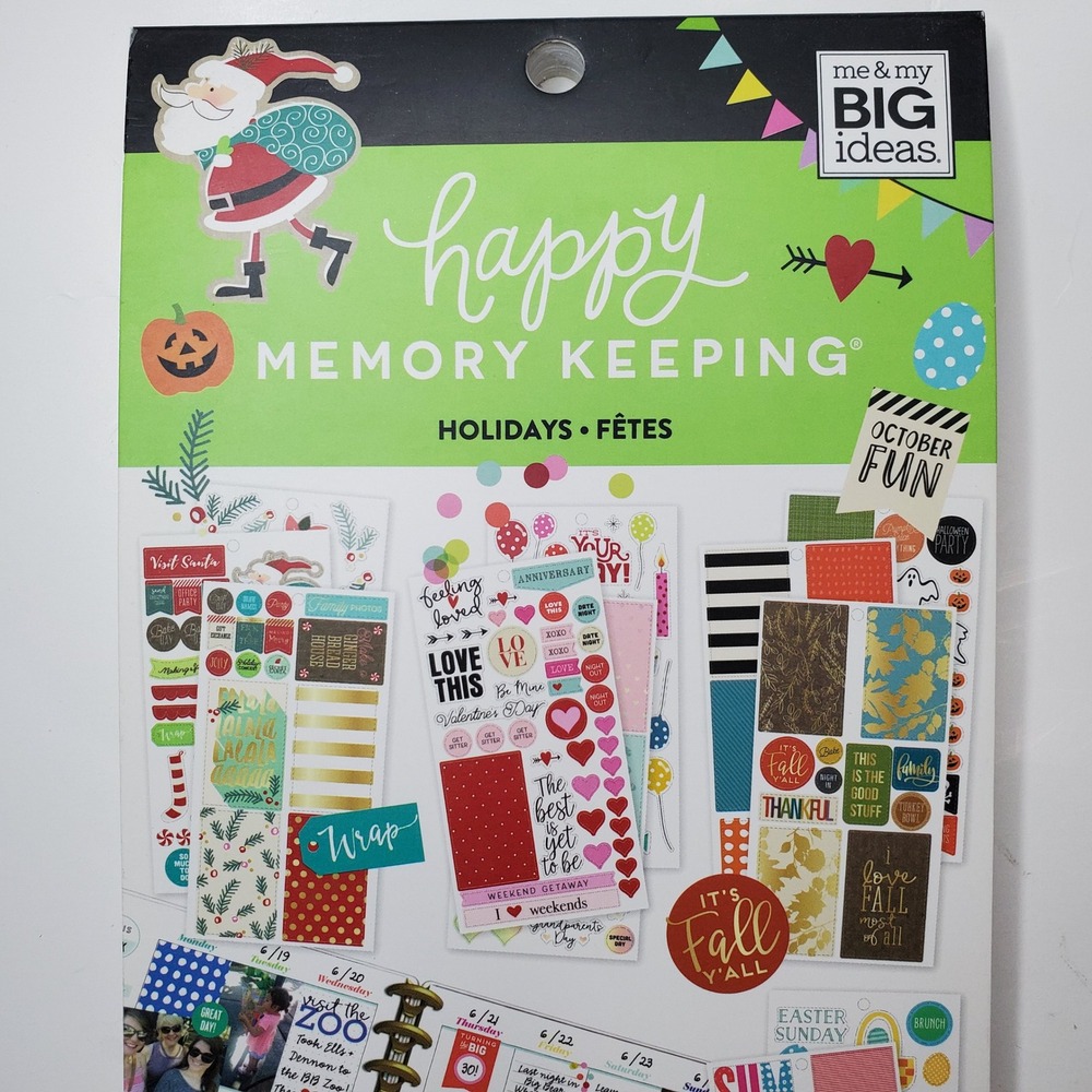 The Happy Planner Holidays Memory Keeping Sticker Book 738 Pcs PPSV-27-3048 NEW